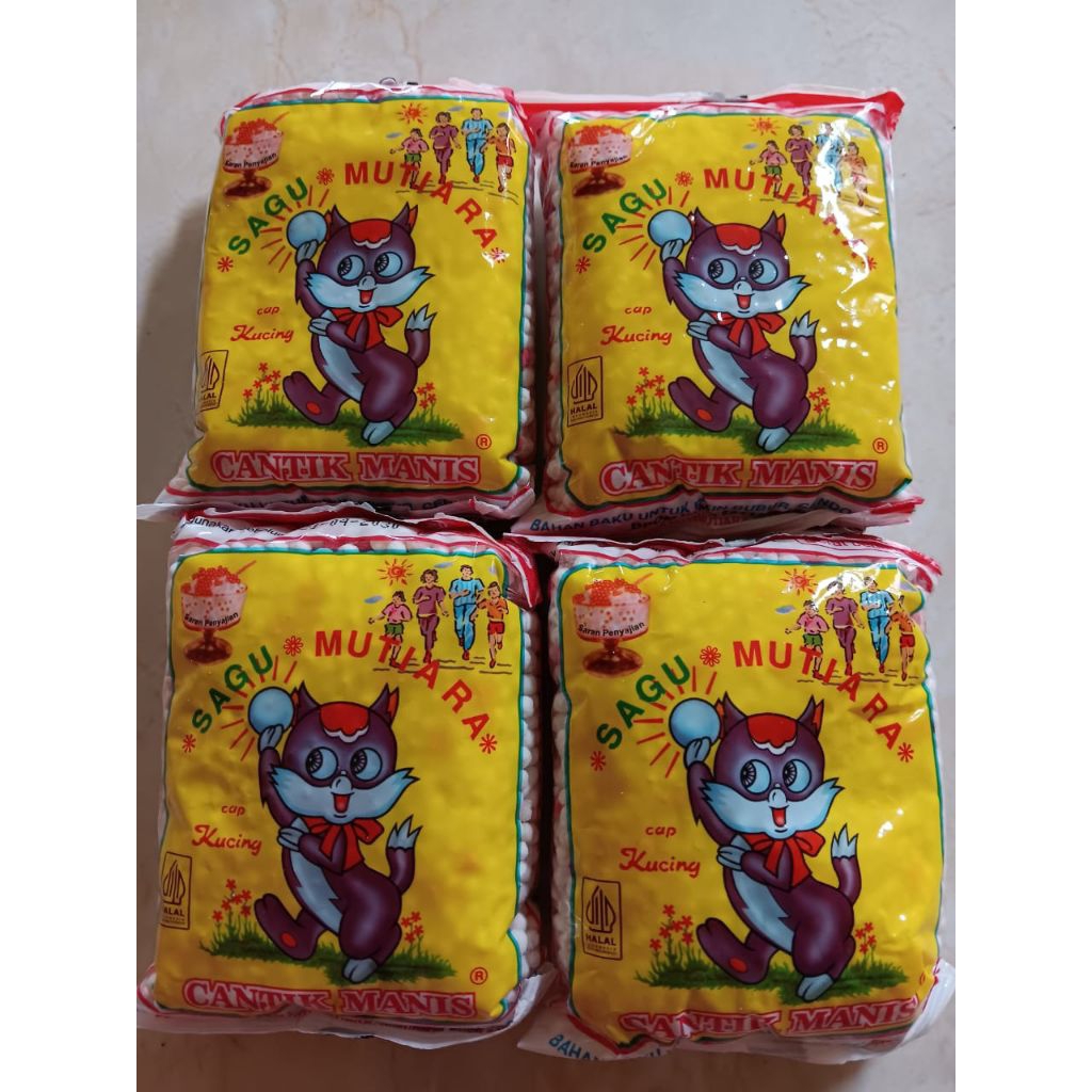 Sagu Mutiara Cap Kucing Kemasan 100 Gram Cantik Manis