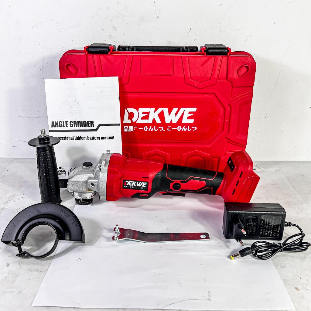 DEKWE GERINDA BATERAI DK2448 Promo Cuci Gudang Brushles 4inch Mesin Gerinda Baterai (Unit Only)