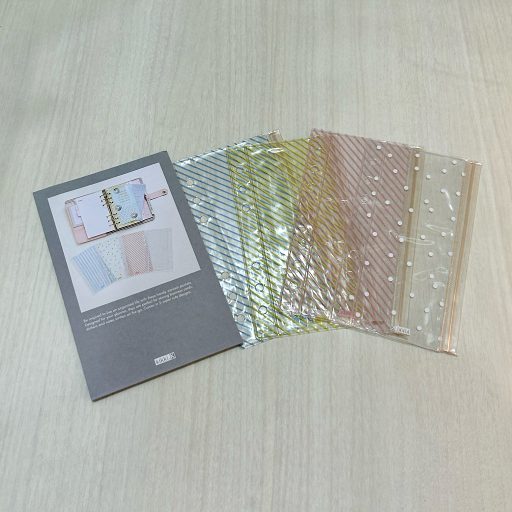 A5 Kantong Ziplock Binder 5 motif (Original Kikki.k)