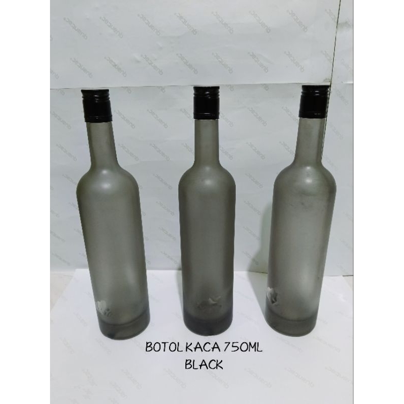 botol kaca hitam botol kaca frosted 750ml
