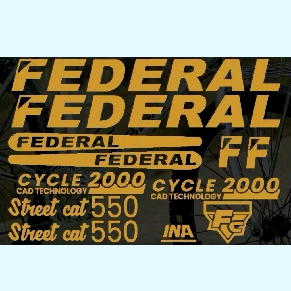 Sticker Sepeda Federal Street Cat 550 Cutting
