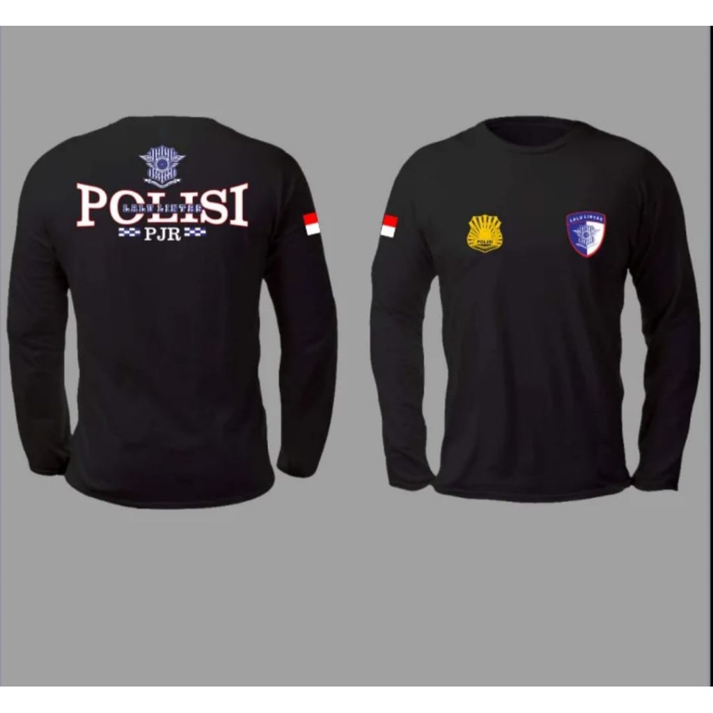 Kaos Lengan Panjang PJR Polisi Lalu Lintas Distro Unisex