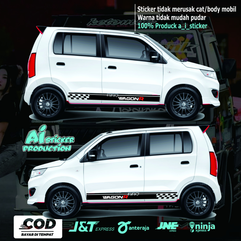 stiker list body mobil wagon r kanji cutting sticker mobil suzuki kanji wagon r