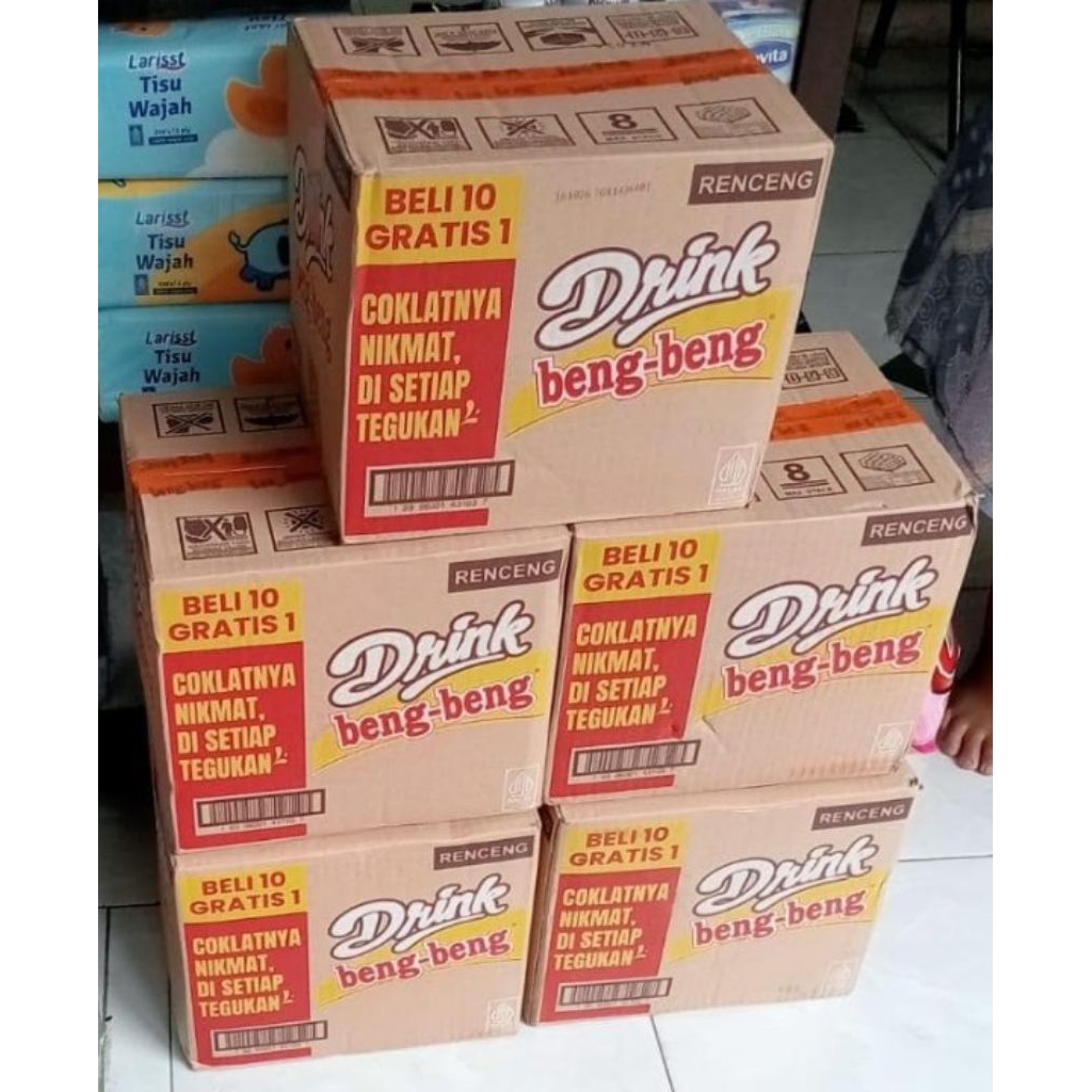 Drink Beng Beng 1 Dus - Minuman Cokelat Seduh 120 Sachet - Stok Terbaru