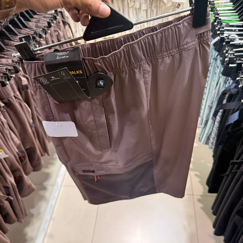 celana pendek pria rip curl original boardwalk search cargo volley mushroom rock