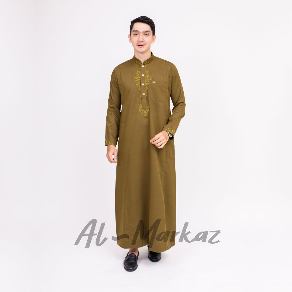 Terbaru Al Markaz - Jubah Muslim Pria Slimfit Diwangga Bordir