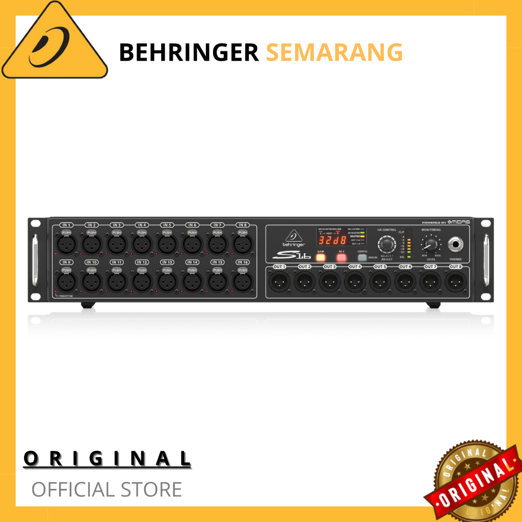 Behringer S16 / I/O Box with 16 Remote-Controllable Midas Preamps / Digital Snake Kabel