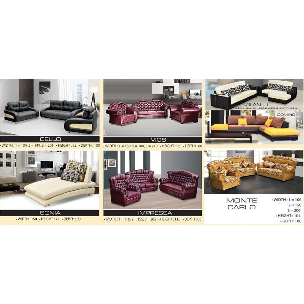 Vilux Sofa Tipe Vios Fullset (3 Sofa – 6 Tempat Duduk)