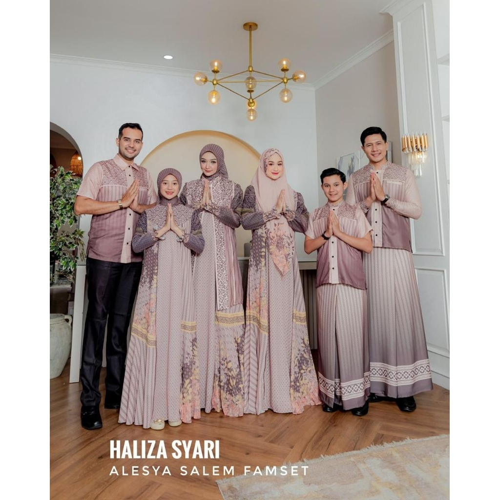 PROMO NOVEMBER‼️Set Family Gamis Abaya Haliza Alesya Salem by Haliza Syar'i Haliza Style Gamis lebar