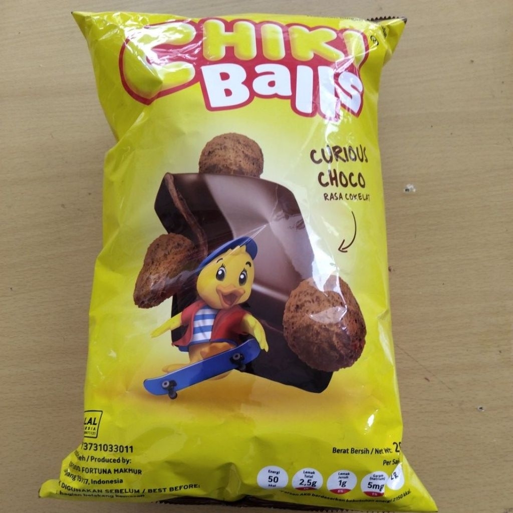 [Mitra Jaya 99] Chiki Balls 200gram Rasa Keju dan Coklat Cemilan Jumbo