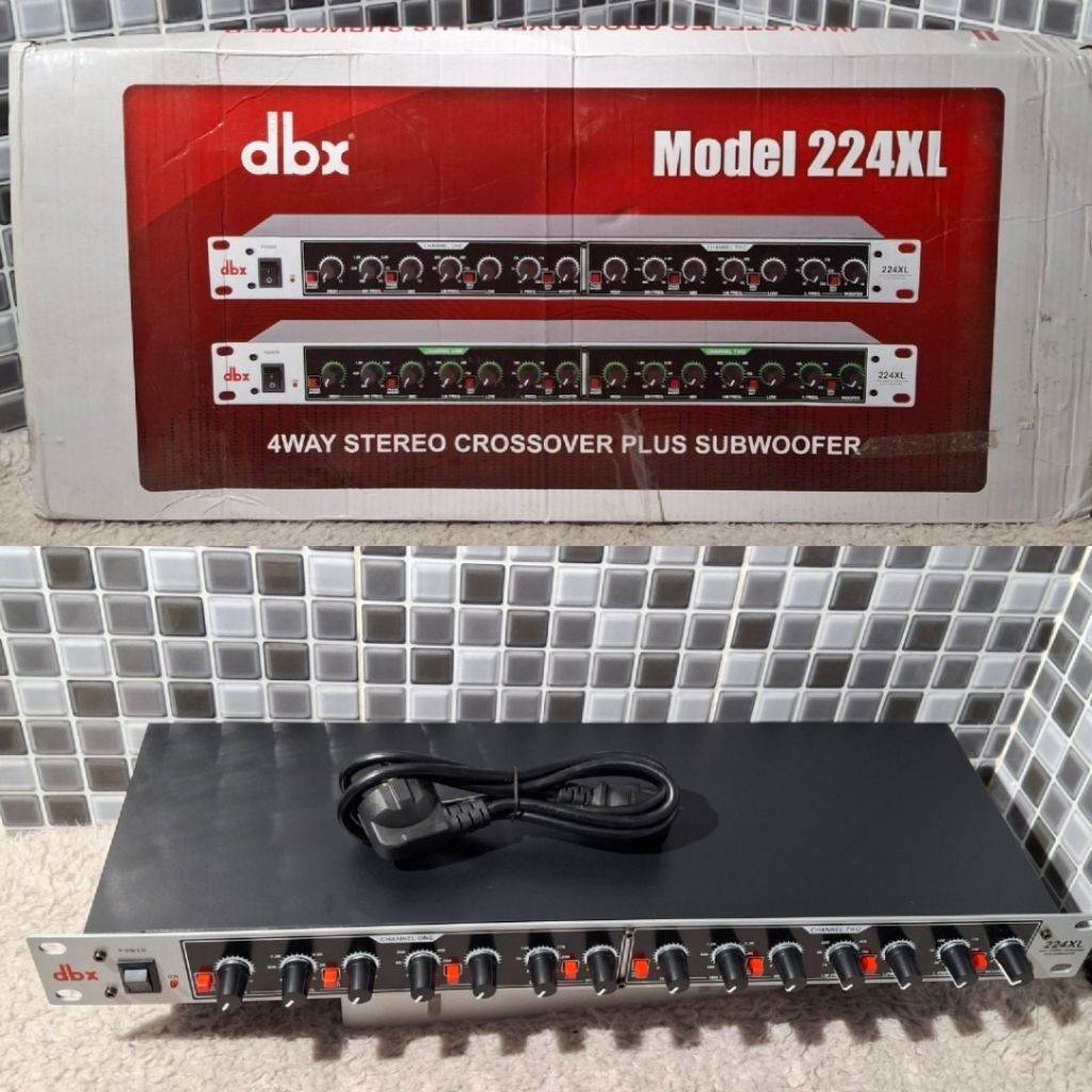 DBX MODEL 224XL 4WAY  STEREO CROSSOVER PLUS SUBWOOFER BARU ASLI ORIGINAL