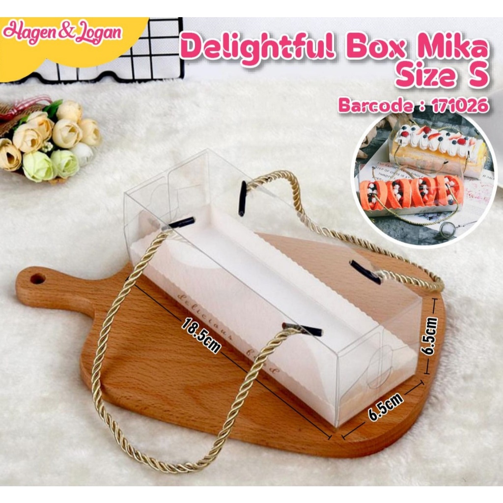 BOX KUE MIKA KOTAK KUE MIKA DELIGHTFULL BOX MIKA/ BOX MIKA PANJANG HAMPERS ROLL CAKE