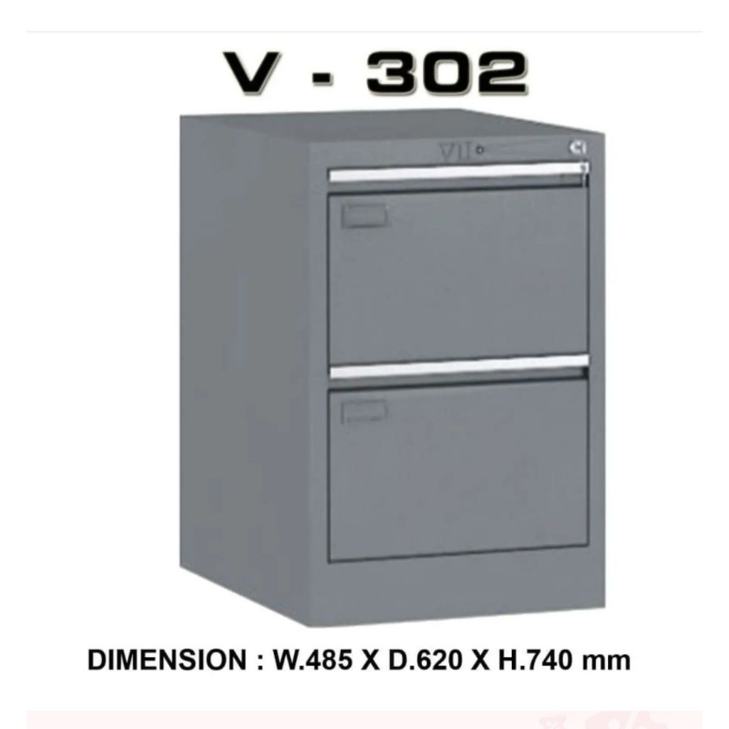Filling cabinet 2 laci VIP V 302 filing cabinet besi 2 laci VIP