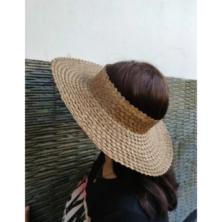 ( ANOMANCOLLECTION ) Topi Pantai Anyaman/ Topi Wanita Murah/ Topi Pantai Anyaman Lontar Murah