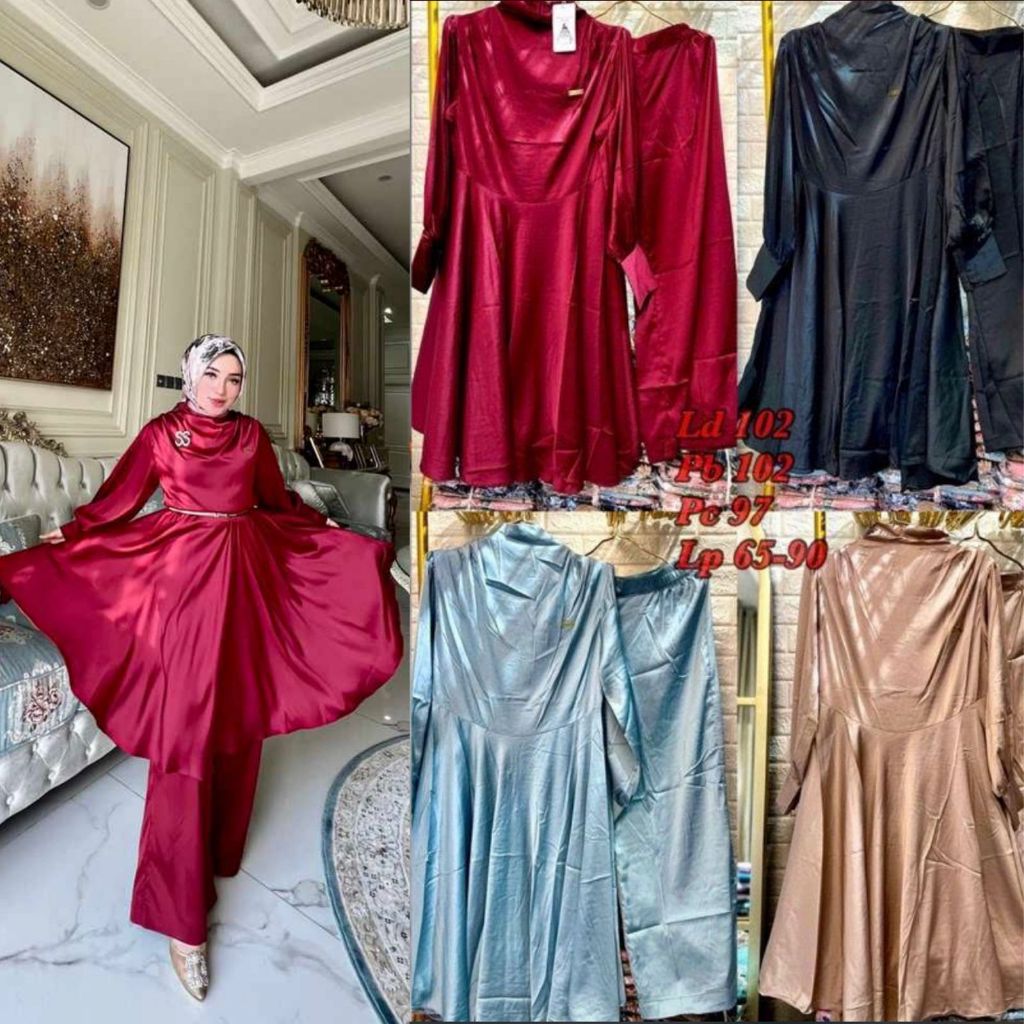 SETELAN MUSLIM CELANA KULOT PREMIUM / SET TUNIK / ONESET MUSLIM