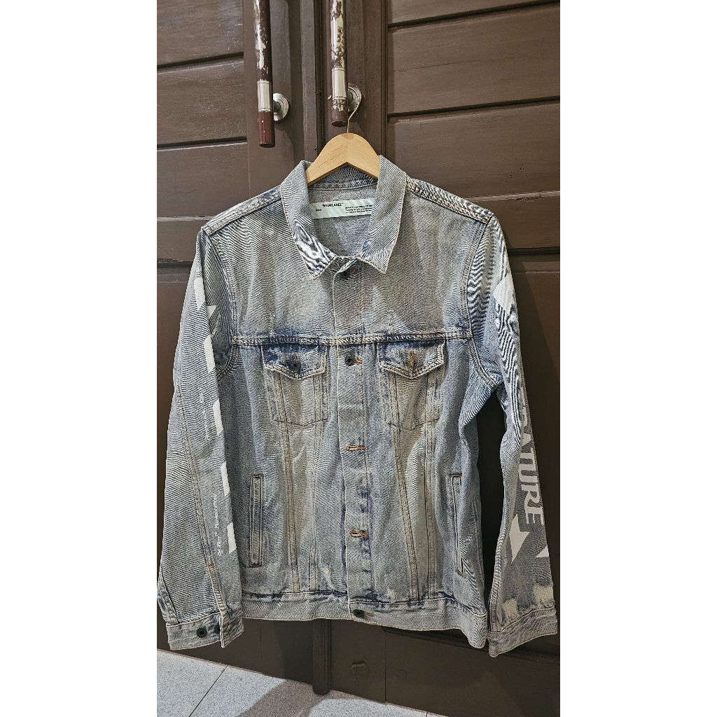 Jaket Denim Off-White / size L/XL