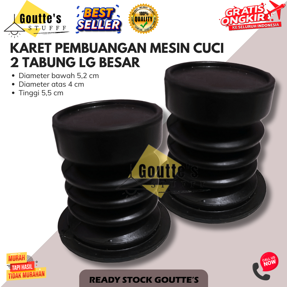 KARET SEAL PEMBUANGAN MESIN CUCI LG BESAR 2 TABUNG