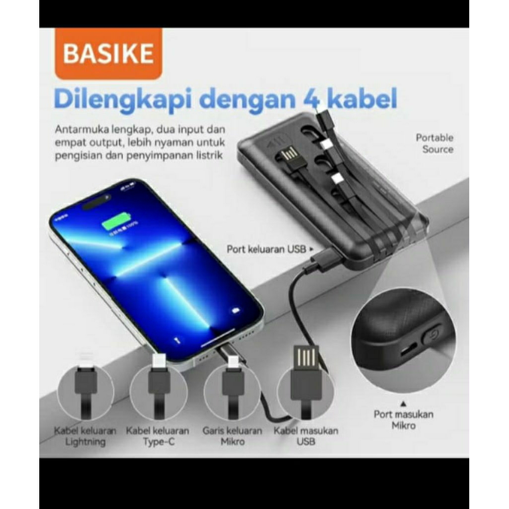 BASIKE Power bank 20000mah fast charging