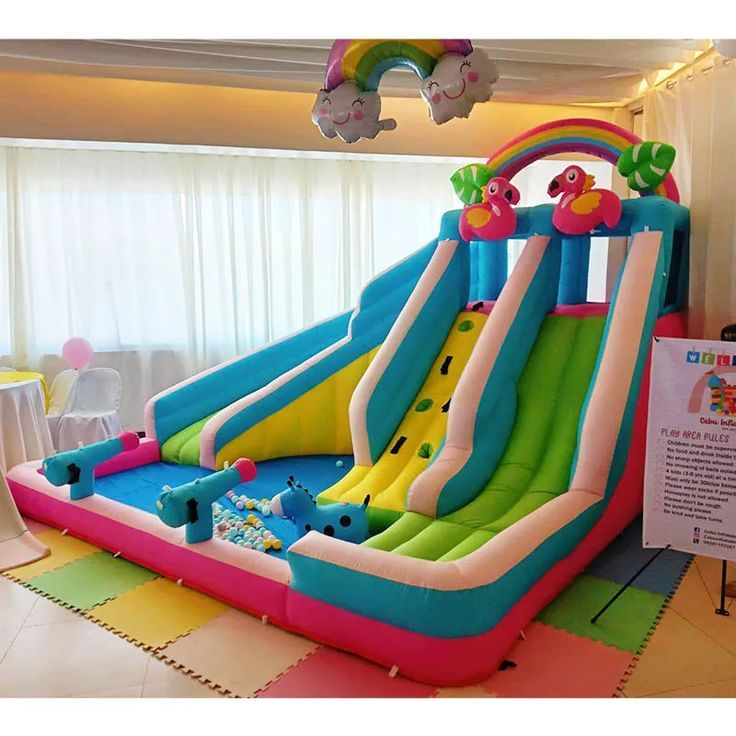 Rumah Istana Balon Inflatable Toys Perosotan Anak Playground Kids mainan anak anak happy hop mainan 
