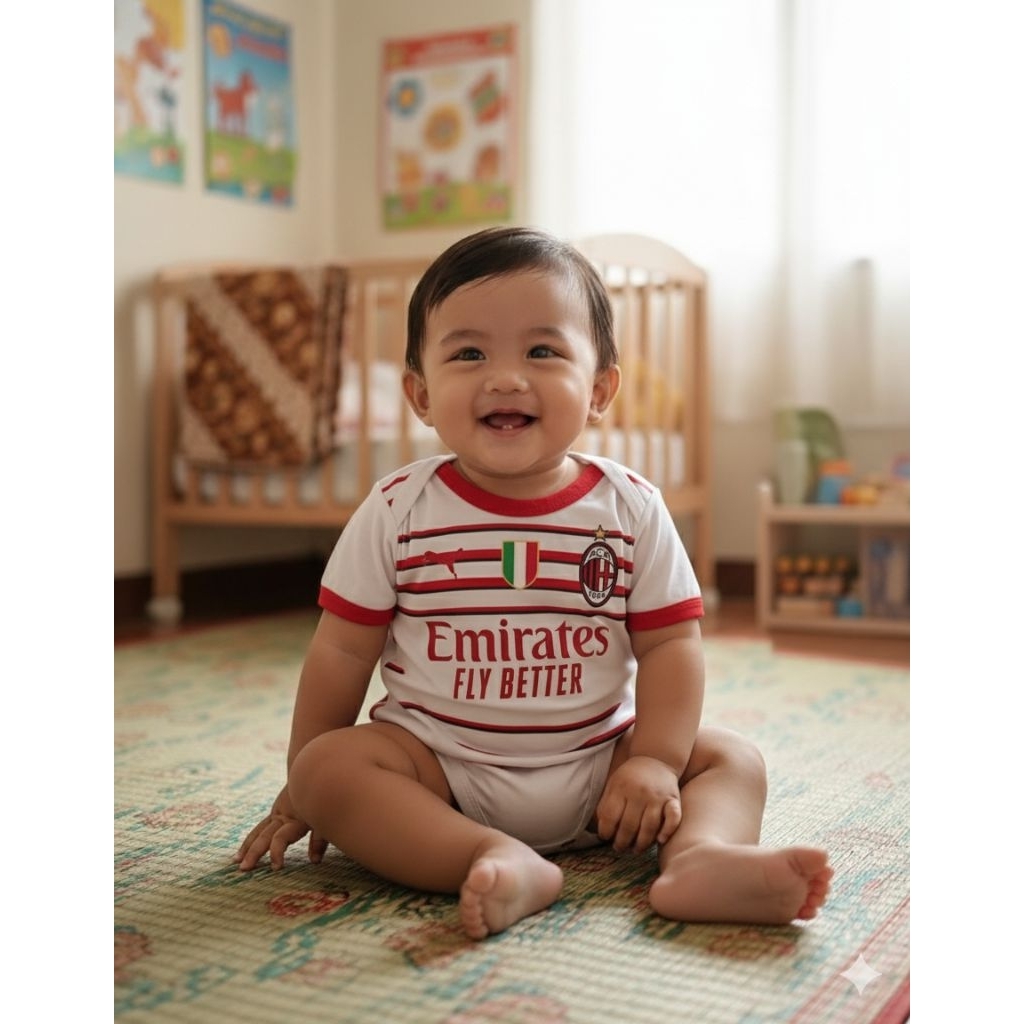 baju bola bayi ac milan away
