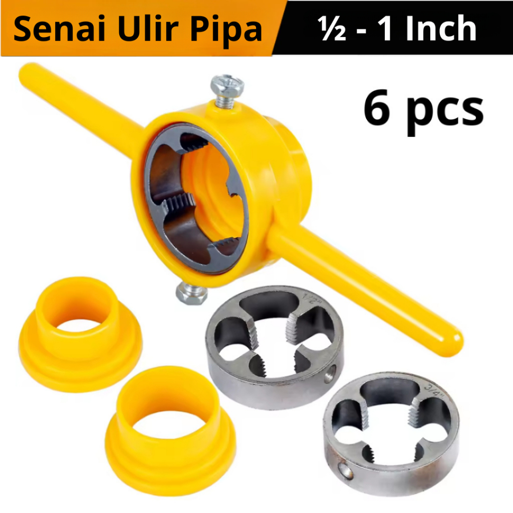 Senai Pipa Thread Maker Pembuat Ulir Pipa PVC PPR Mata Senai Pipa 1/2 - 1 Inch Pembuat drat Pipa