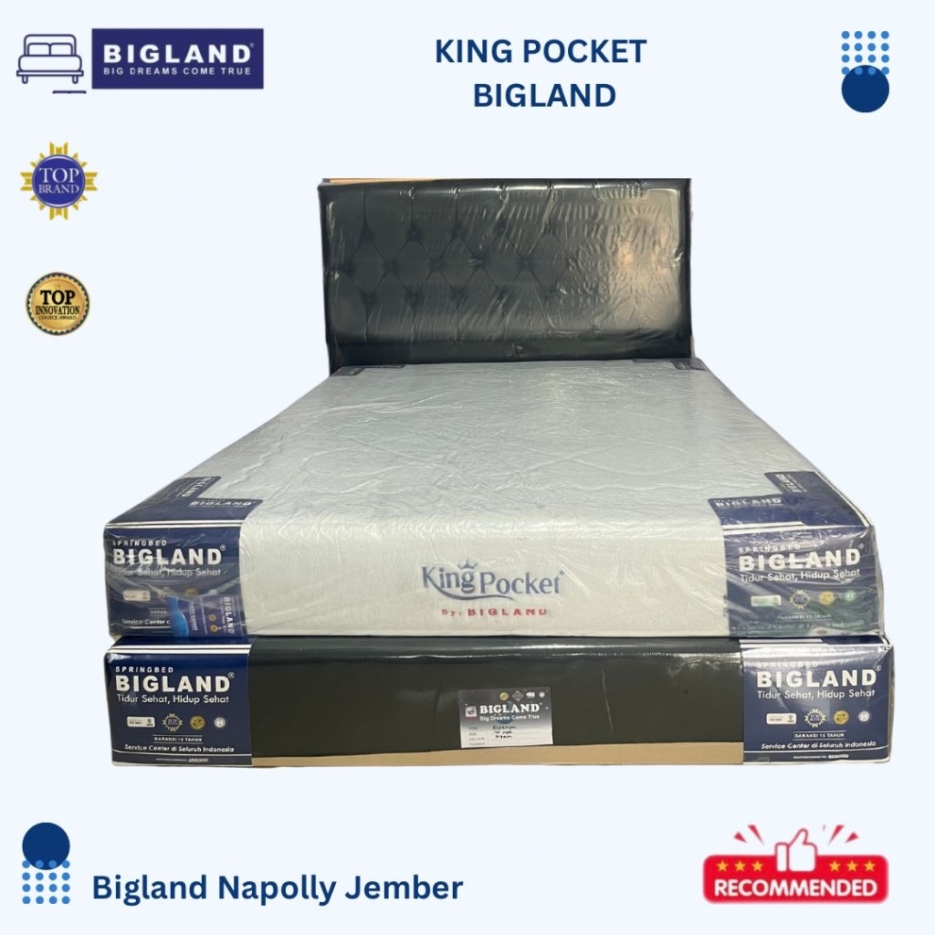 KASUR SPRINGBED KING POCKET - Kasur springbed king pocket by Bigland