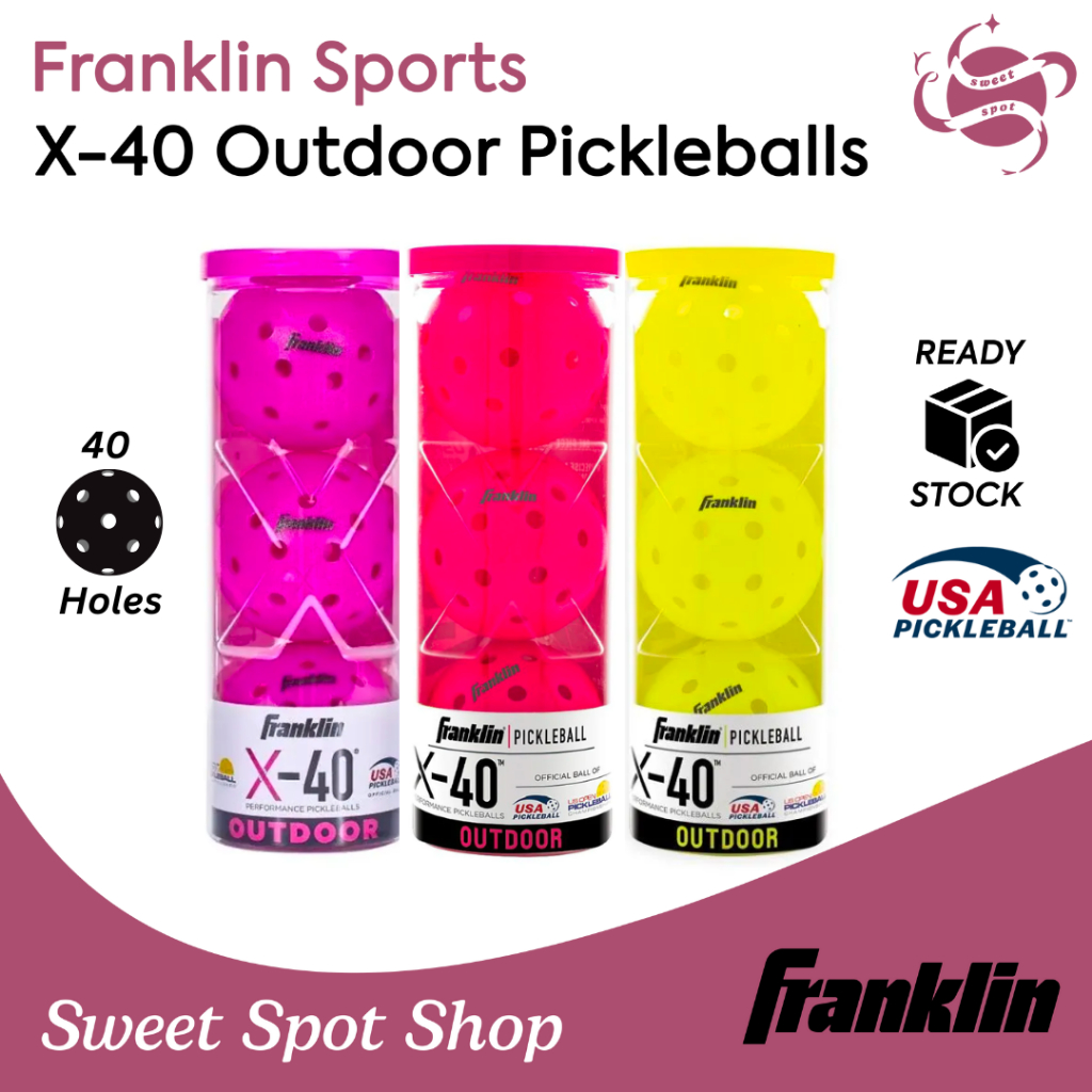 SSS • Franklin X-40 Outdoor Competition Pickleball USA Approved Original / Bola Pickleball Outdoor