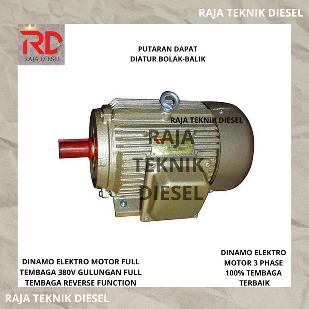 Wipro Dinamo Elektro Motor Penggerak 1/4 HP 3 Phase 2800 , 1400 & 950 RPM 2 , 4 & 6 POLE 380 Volt Gu