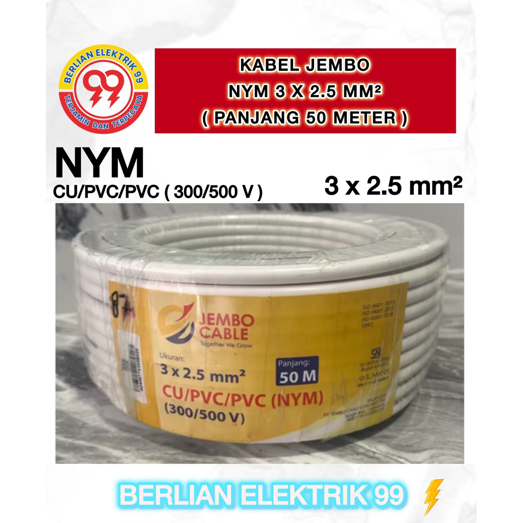 kabel jembo NYM 3x2,5mm (1roll 50meter)/JEMBO NYM