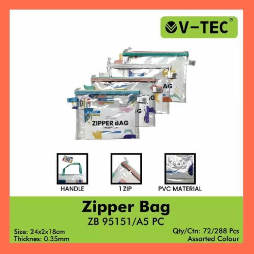 V-Tec Zipper Bag Transparant SB 95151/A5 PC