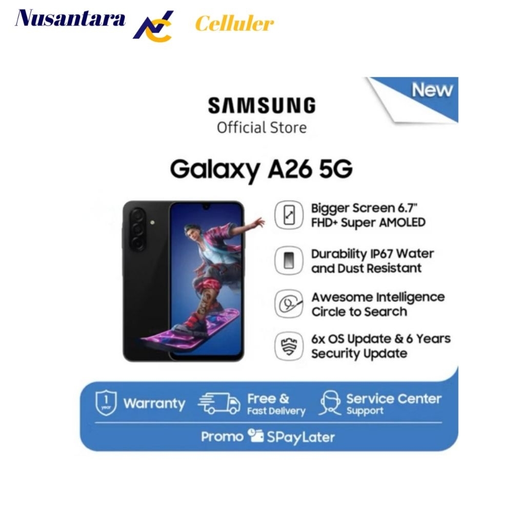 HP SAMSUNG GALAXY A26 5G RAM 8/256 GB [Samsung A26 5G 8/256 GB] New BNIB Garansi Resmi