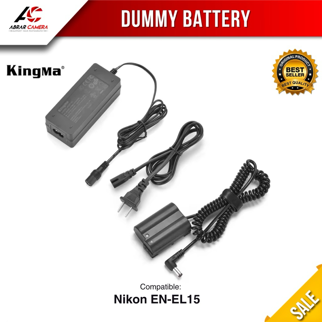 Baterai Dummy KingMa EN-EL15 for Kamera DSLR Nikon D750 Z5 Z6 Z7