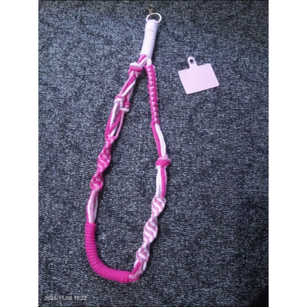 Gantungan Tali HP / Keychan Tali Macrame Panjang / Gantungan HP Leher