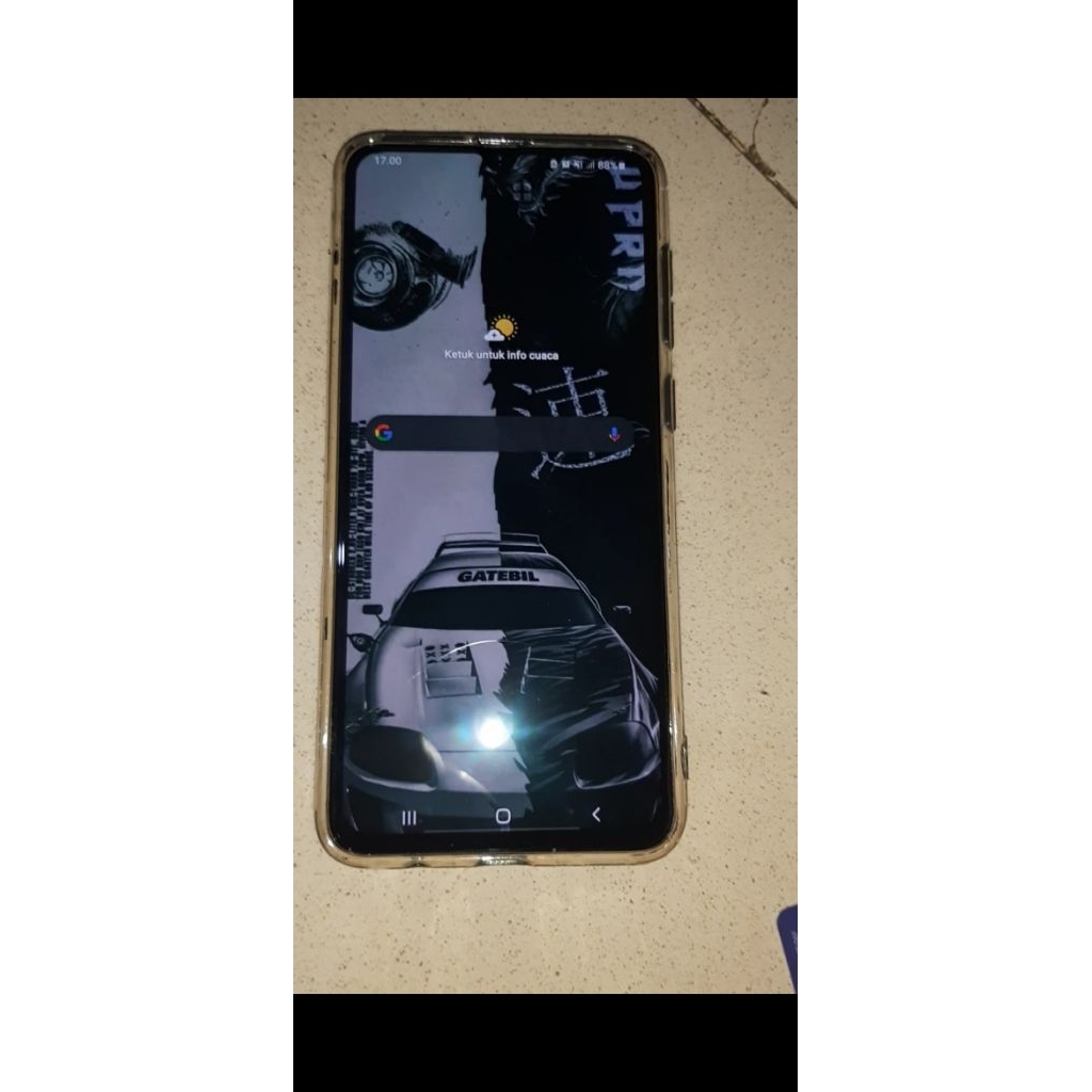 hp samsung a70 6/128gb minus retak sehelai dan lecet pemakaian