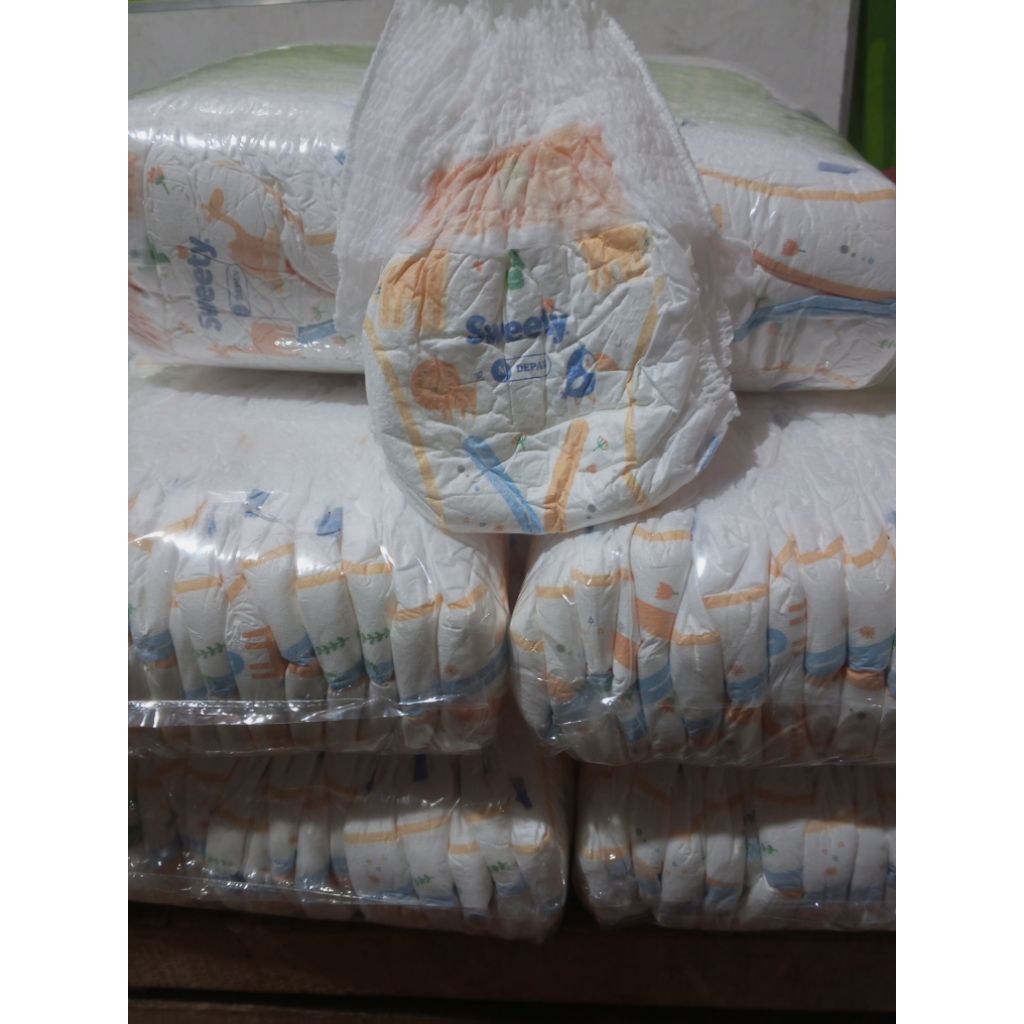 Pampers curah merk sweety/hugies 1 bal  nbs s m l XL xxl isi 50 pcs