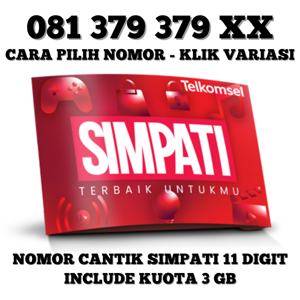 Kartu Perdana Telkomsel 3 GB - Kartu Internet Cantik - Telkomsel simPATI 11 Digit 3 GB 4G 5G