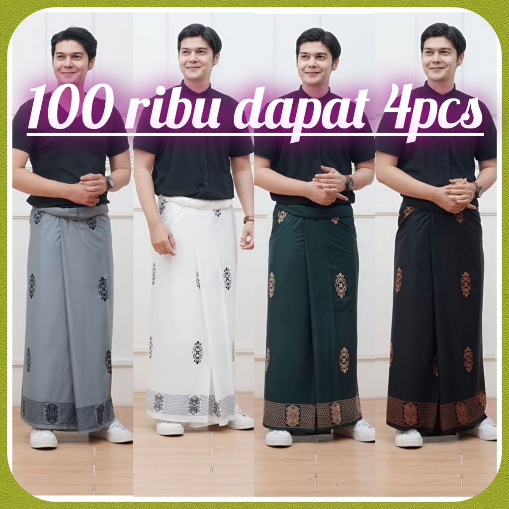 Sarung 100ribu dapat 4pcs sarwon motif gus iqdam series sarung dewasa batik