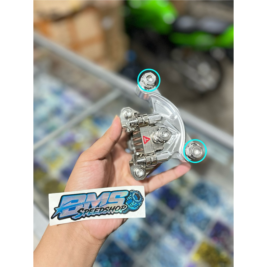 BAUT STENLIS HENG THAILAND BREKET KALIPER TRACKTION MODEL ACOSATO NIKEL BAUT KALIPEL TRACKTION MODEL