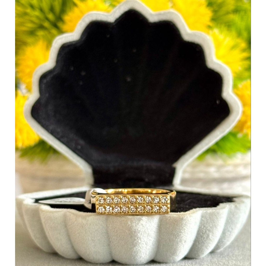 Cincin titanium baris 2 gold