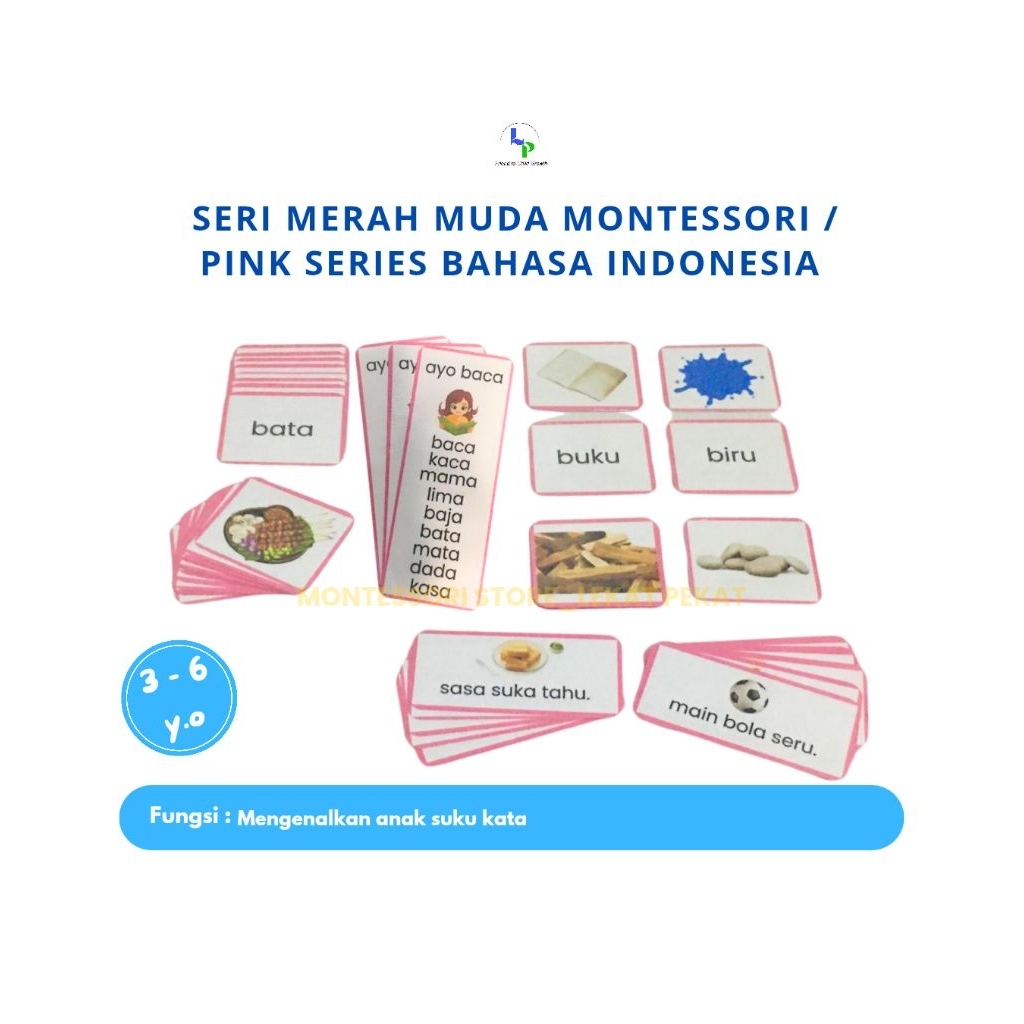 Pink Series Montessori / Seri Merah Muda Bahasa Indonesia