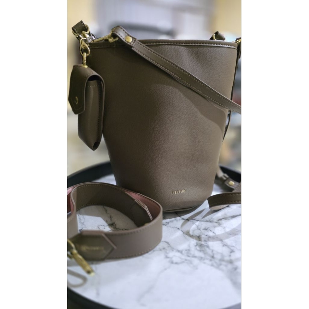 FIBRENO BUCKET BAG KHAKI