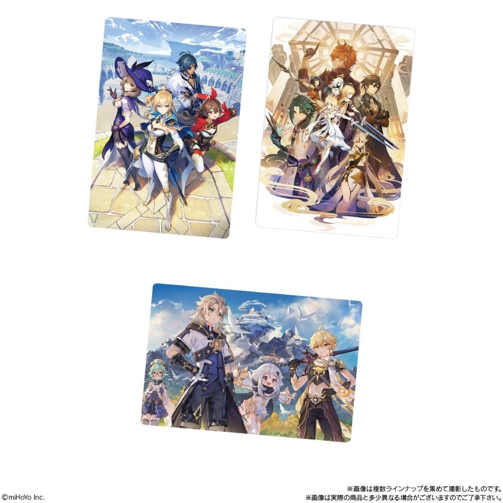 [READY] Official Genshin Impact Bandai Wafer Metal Card TCG Vol 1 Vol 2 Albedo Xiao Aether Venti Key