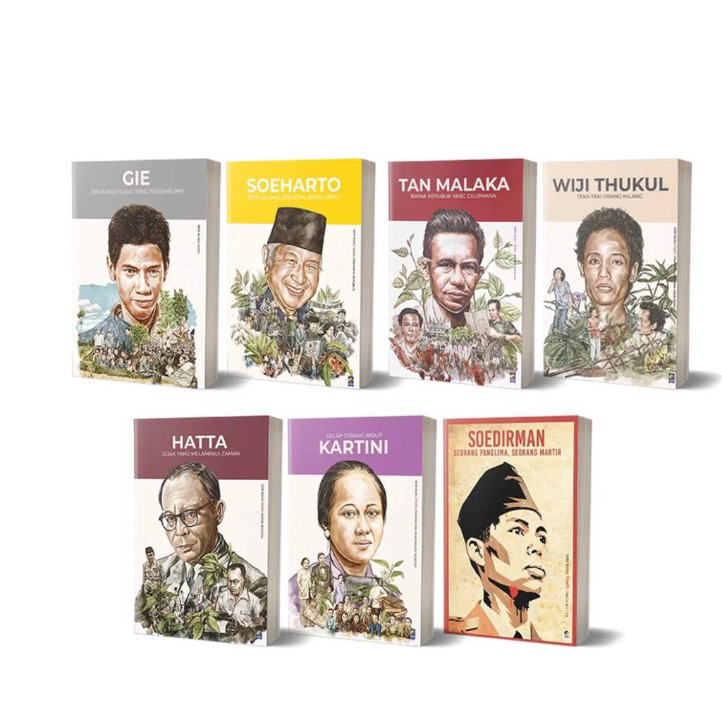 Buku sejarah Seri Tempo Tan Malaka,Bapak Republik Yang Dilupakan,Kartini,Suedirman pahlawan Novel