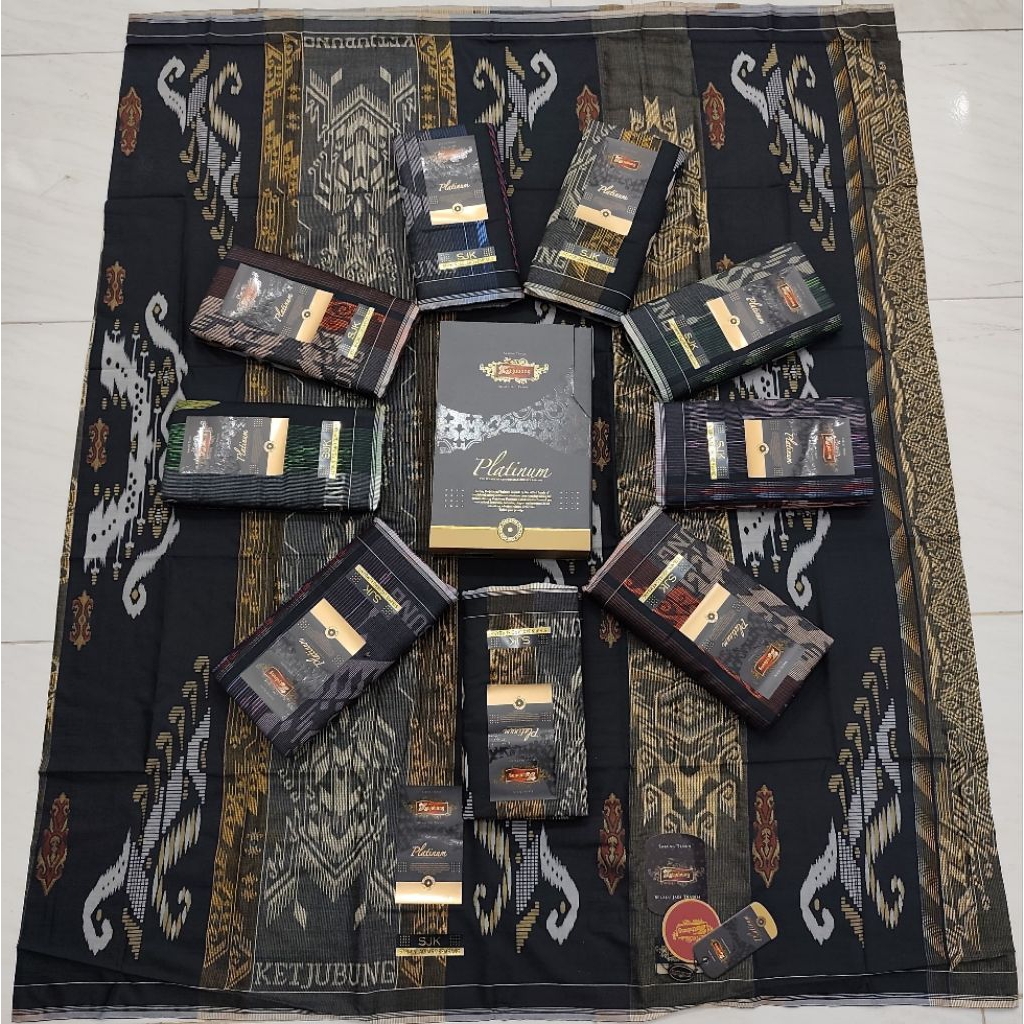 sarung KETJUBUNG PLATINUM SJK(strimin jacquard kembang) sarung santri murah