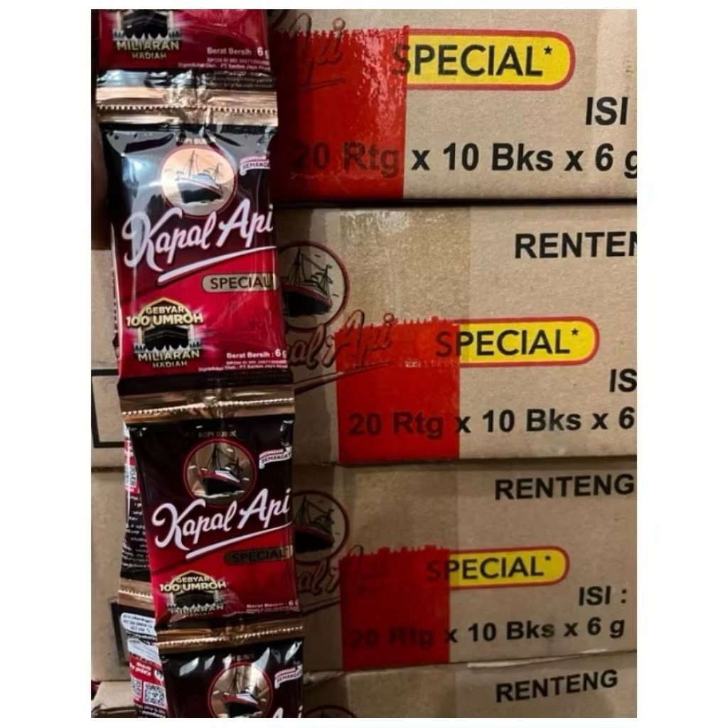 3 renceng (33 sachet) kopi kapal api sachet mini netto 6 gr beli 10 gratis 1 kopi bubuk