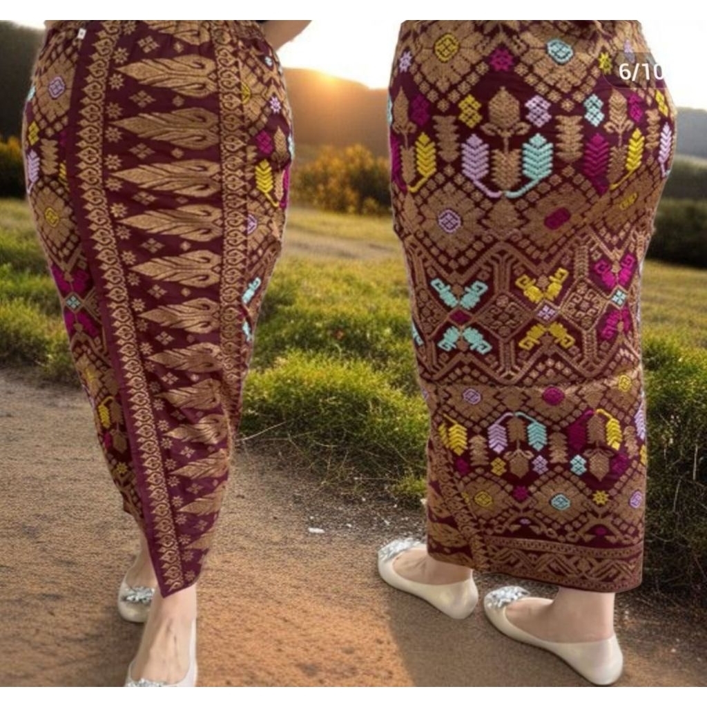 KAMEN JADI BORDIR SIZE "JUMBO 5XL" /KAMEN BALI/KAMEN JADI/KAMEN SONGKET/ROK BALI (FREE OBI BLUDRU)