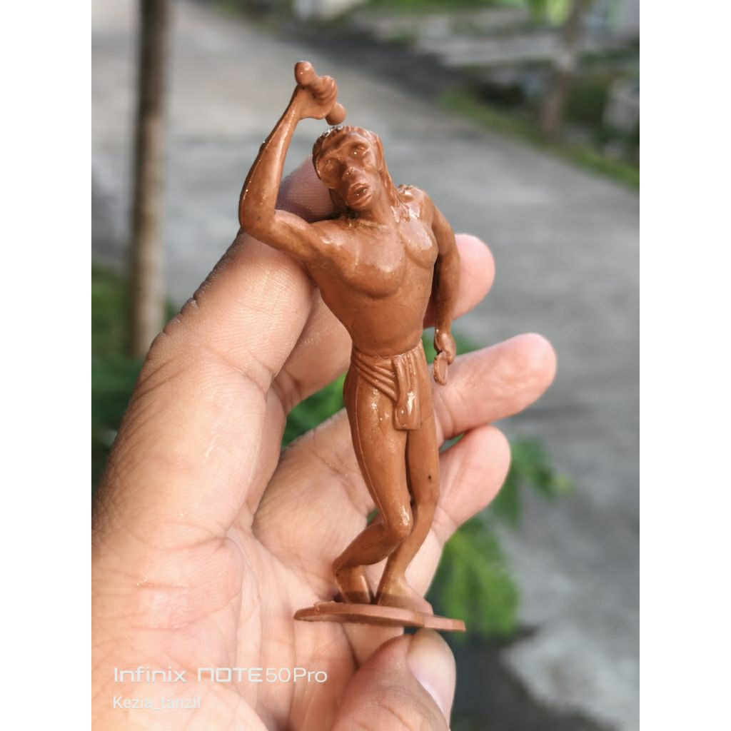 ACTION FIGURE FIGUR SUPERHERO SUPER HERO INDIAN MANUSIA PURBA COKLAT BROWN RARE LANGKA JAMAN DULU VI