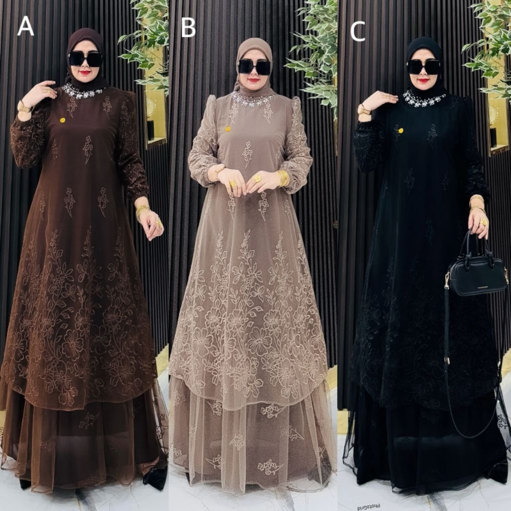 Rayya gamis set jilbab premium