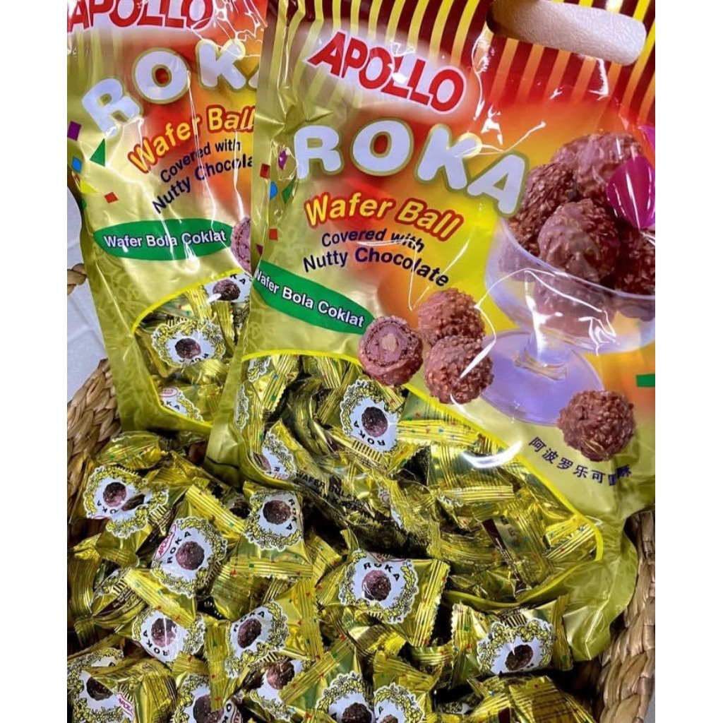 Es_Teh_Mamam Apollo Roka Wafer Ball Coklat 300Gram