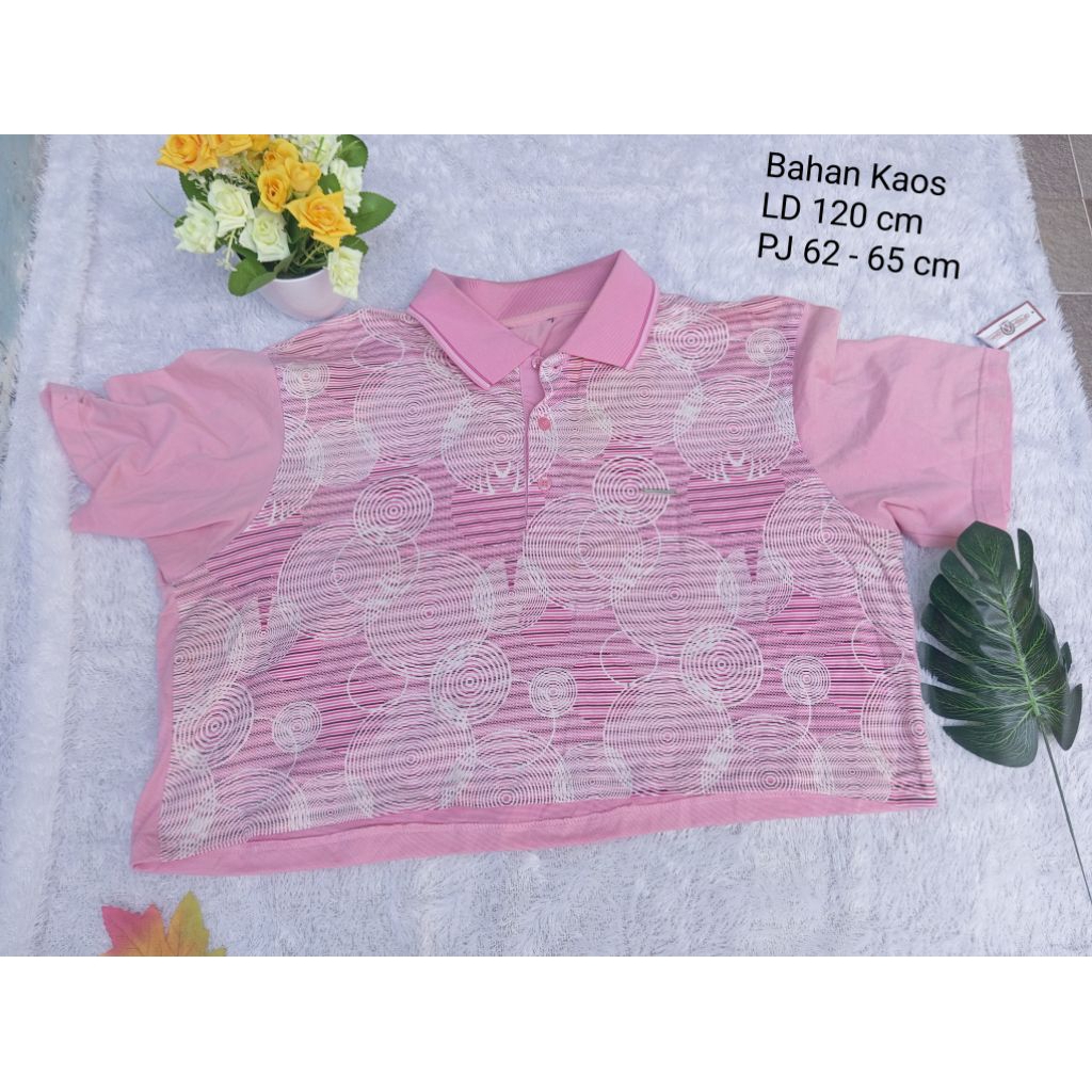 Kaos crop top jumbo wanita